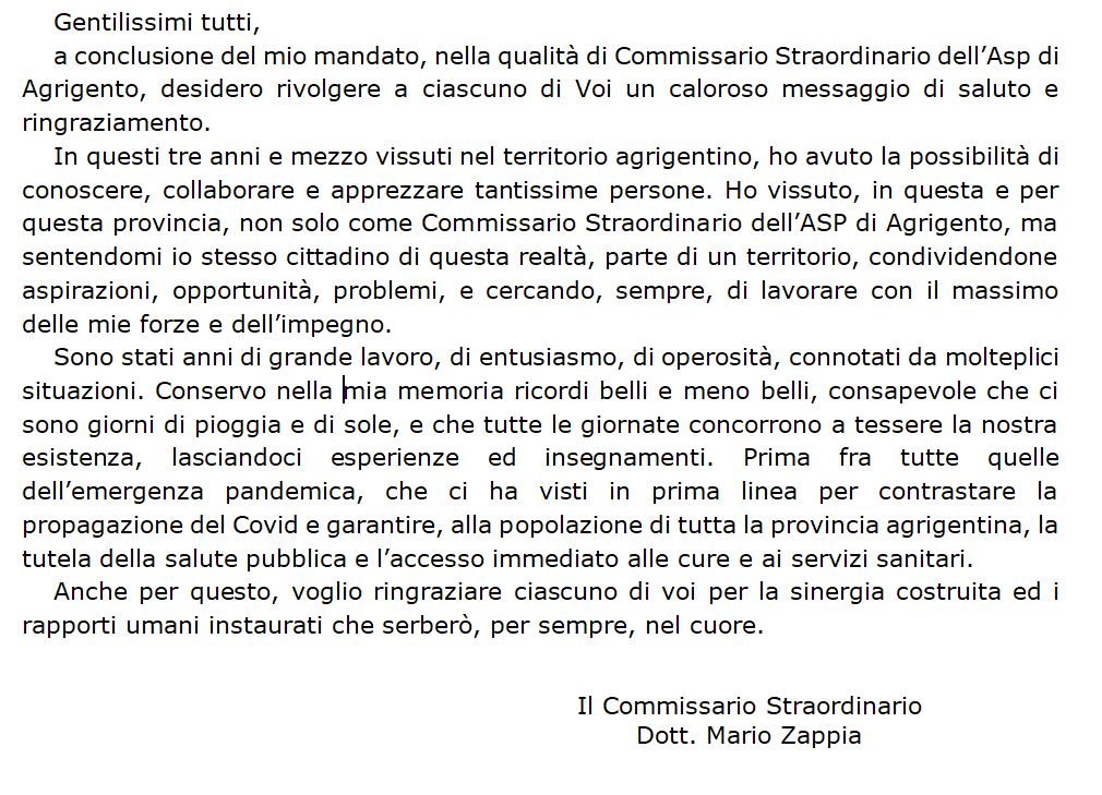 saluti dr. Zappia